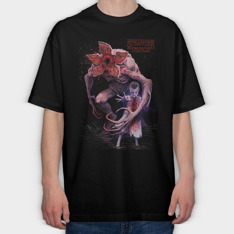 Stranger Things Monster, Tricou Oversize Barbati (Unisex)