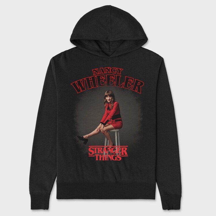 Stranger Things Nancy Wheeler, Hanorac Oversize Barbati (Unisex)