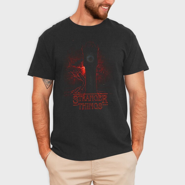 Stranger Things Clock, Tricou Barbati (Unisex)