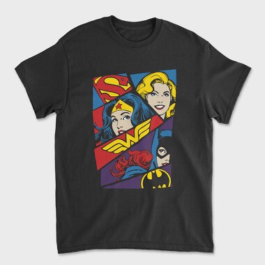 Tricou Barbati (Unisex), Supergirl Wonder Woman Batwoman