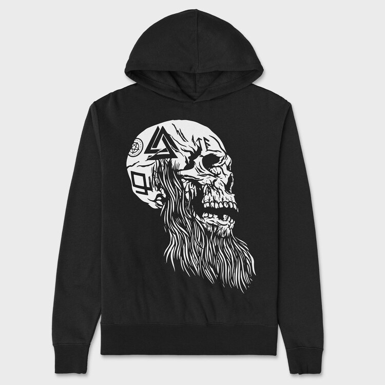 Viking Skull, Hanorac Oversize Barbati (Unisex)