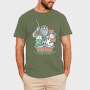 Fisherman and Dog, Tricou Barbati (Unisex)