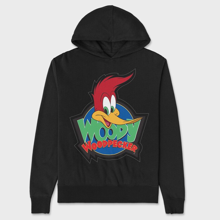 Hanorac Barbati (Unisex), Cartoon Retro Woody Woodpecker 3