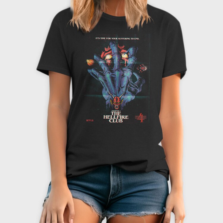 Stranger Things Hellfire, Tricou Barbati (Unisex)