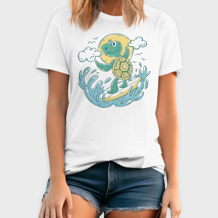 Turtle Surfing, Tricou Barbati (Unisex)