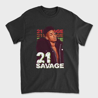 19109 21 Savage Rapper, Tricou Barbati (Unisex)