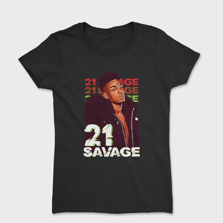 19109 21 Savage Rapper, Tricou Femei
