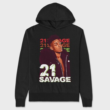 19109 21 Savage Rapper, Hanorac Oversize Barbati (Unisex)