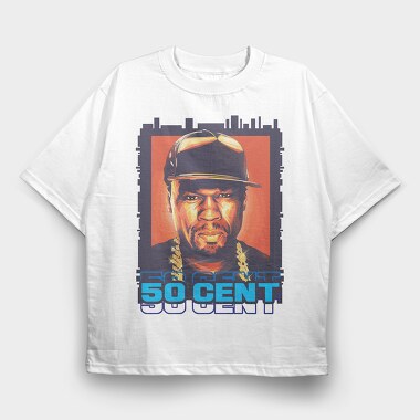 19111 50 Cent Hip Hop, Tricou Oversize Barbati (Unisex)