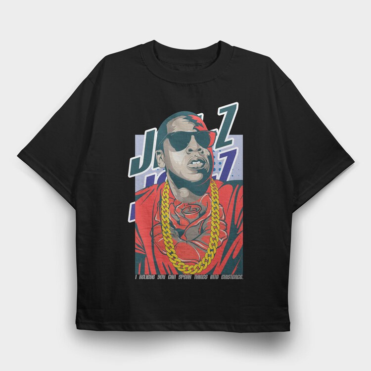 19142 Jay Z Vintage, Tricou Oversize Barbati (Unisex)