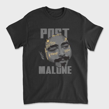 19153 Post Malone Tattoo, Tricou Barbati (Unisex)