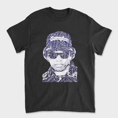 19159 Rapper Face Geometric, Tricou Barbati (Unisex)