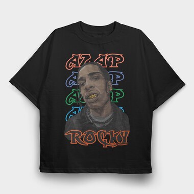 19162 Rocky Rapper, Tricou Oversize Barbati (Unisex)