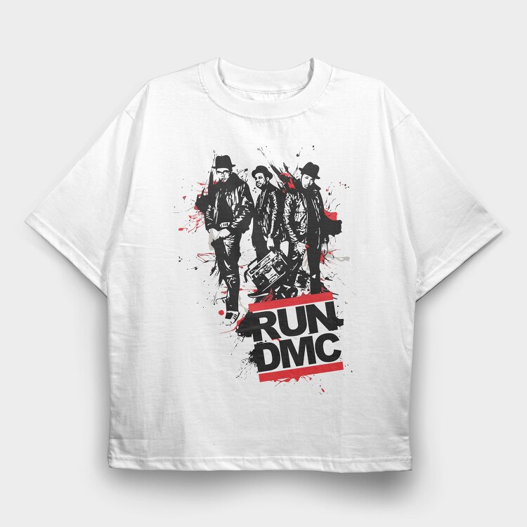 19164 Run Dmc Vintage, Tricou Oversize Barbati (Unisex)