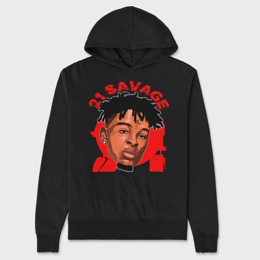 19165 Savage Portrait, Hanorac Oversize Barbati (Unisex)