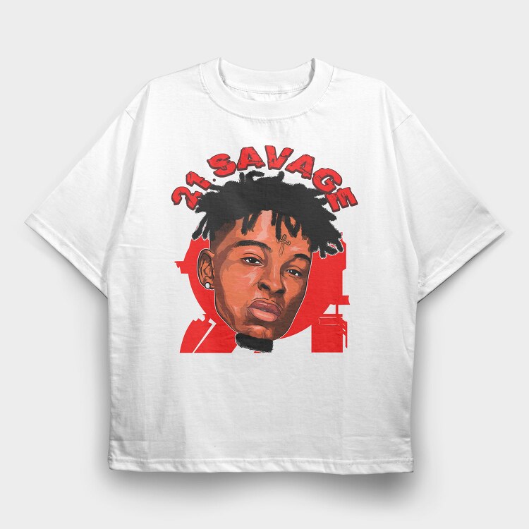 19165 Savage Portrait, Tricou Oversize Barbati (Unisex)