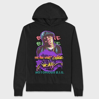 19174 Thug Life Bobby Shabazz Graffiti, Hanorac Oversize Barbati (Unisex)