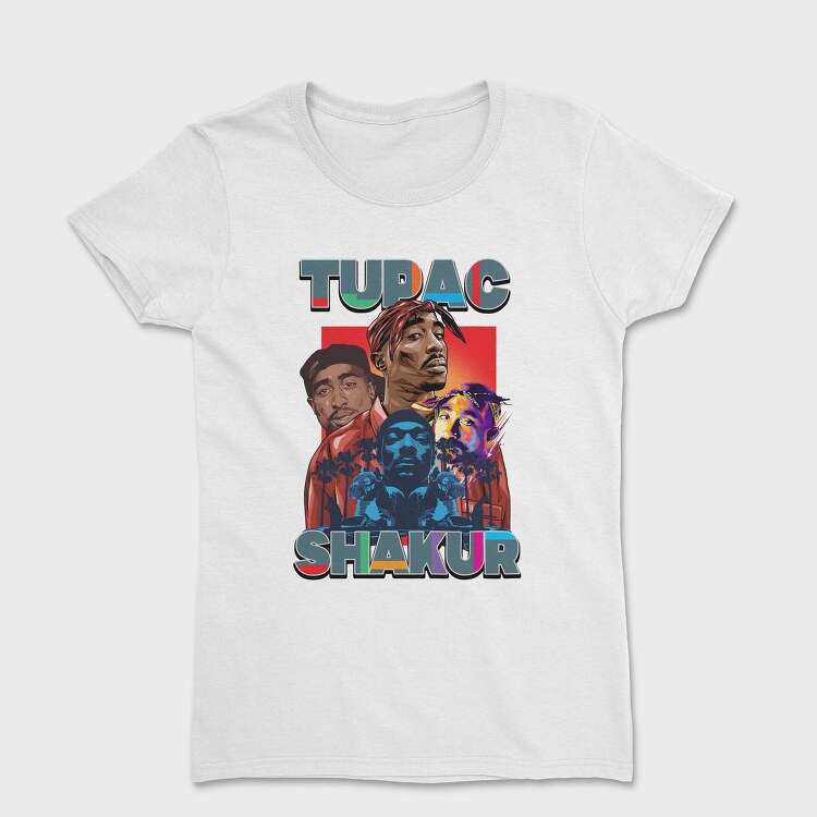 19181 Tupac Shakur Hip Hop, Tricou Femei