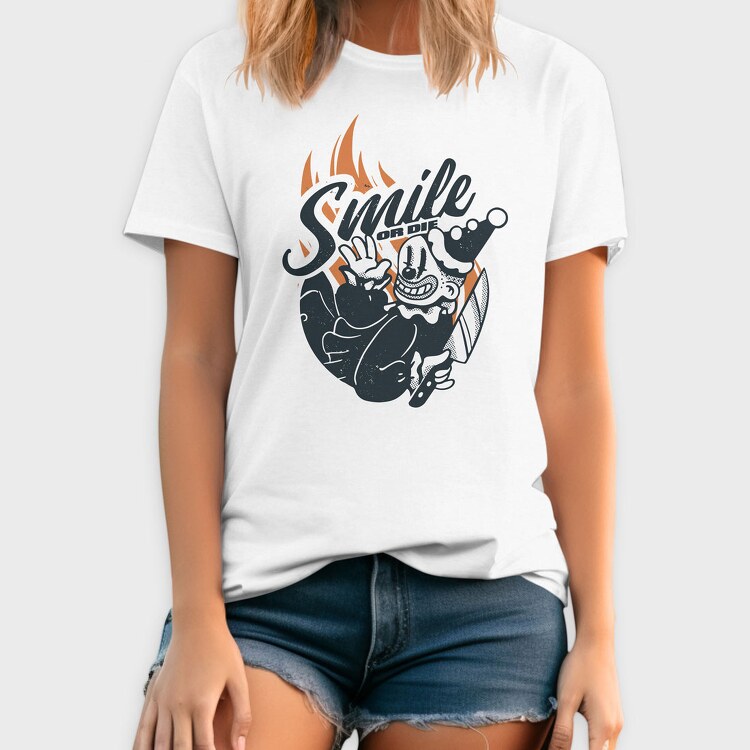Clown Smile or Die, Tricou Barbati (Unisex)