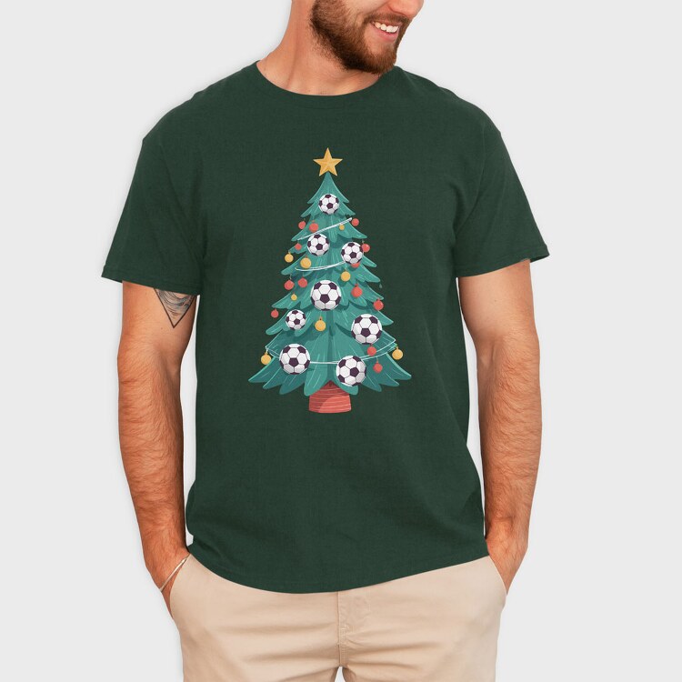 Football Christmas Tree, Tricou Barbati (Unisex)