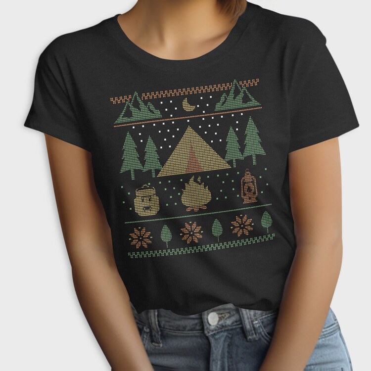 Ugly Sweater Camping, Tricou Femei