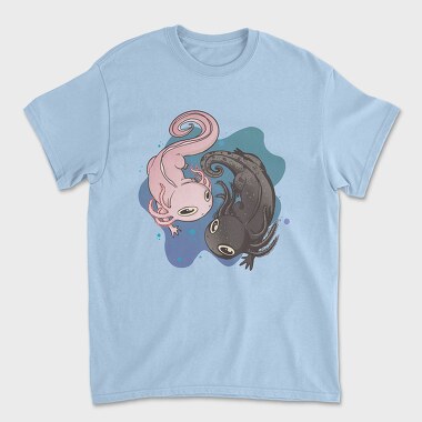 Tricou Barbati (Unisex), Axolotl Black And Pink