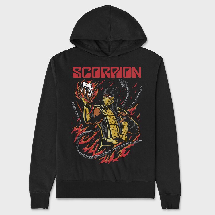 Scorpion Mortal Kombat, Hanorac Oversize Barbati (Unisex)