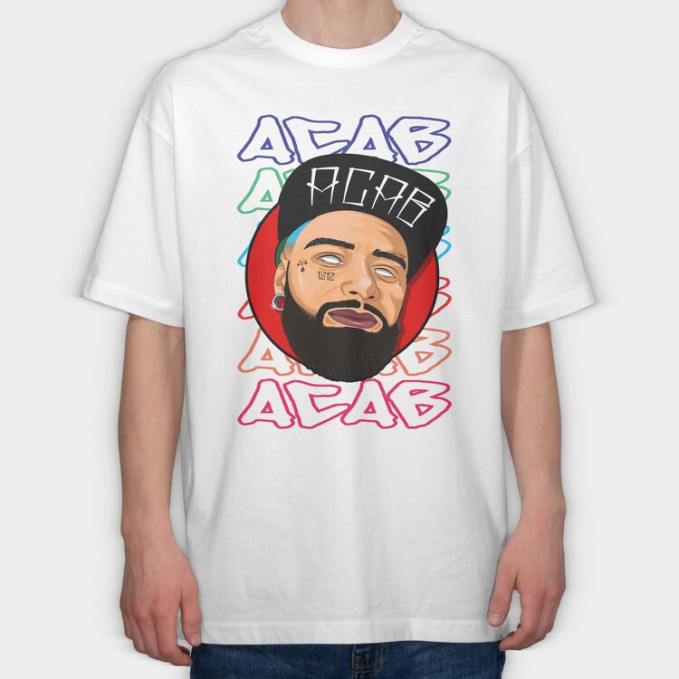 19133 Graffiti Rappers Cap, Tricou Oversize Barbati (Unisex)