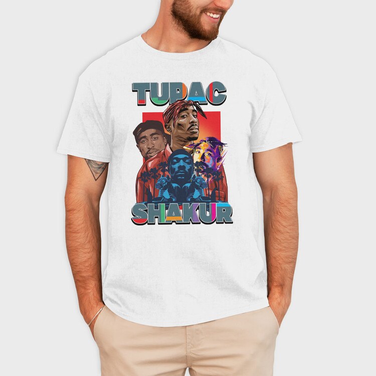 19181 Tupac Shakur Hip Hop, Tricou Barbati (Unisex)