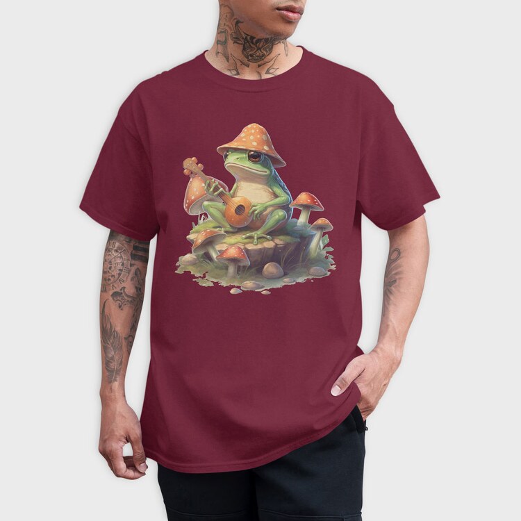 Frog Banjo Mushrooms, Tricou Barbati (Unisex)