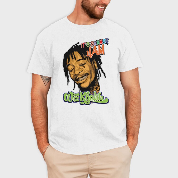 19185 Wiz Khalifa Vintage, Tricou Barbati (Unisex)