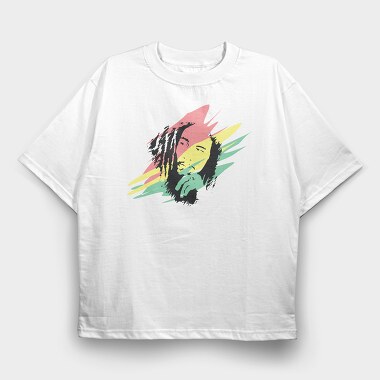 BOB MARLEY Art2, Tricou Oversize Barbati (Unisex)