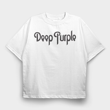 DEEP PURPLE Band logo name, Tricou Oversize Barbati (Unisex)