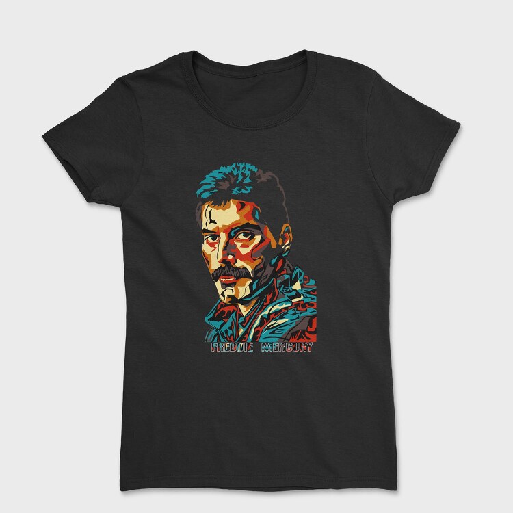 FREDDIE MERCURy Face Art, Tricou Femei