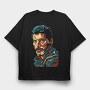 FREDDIE MERCURy Face Art, Tricou Oversize Barbati (Unisex)