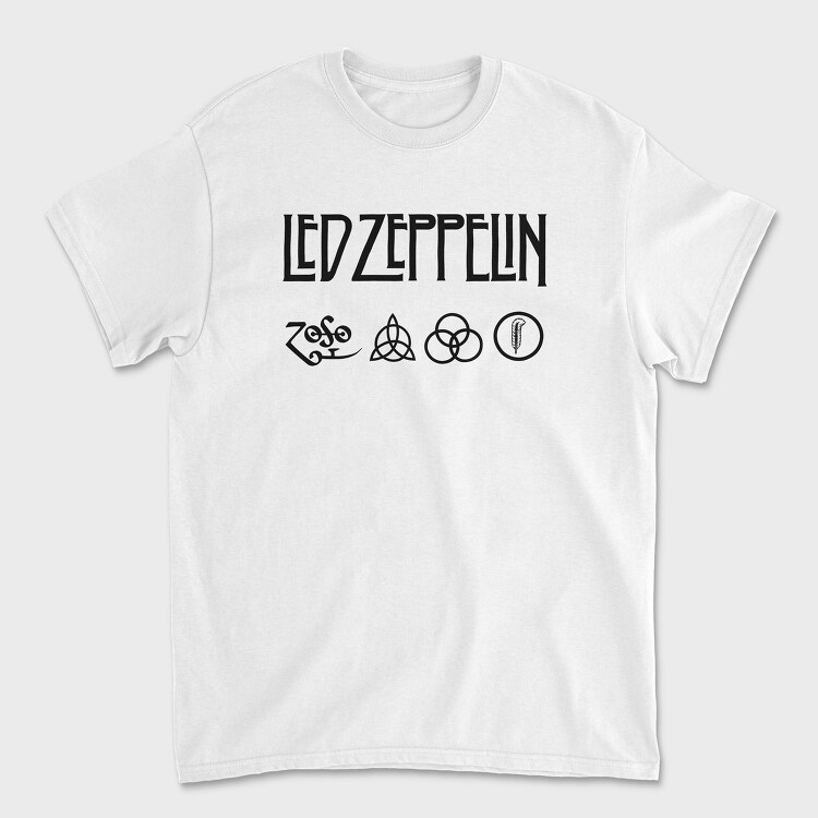 LED ZEPPELIN Logo Art, Tricou Barbati (Unisex)