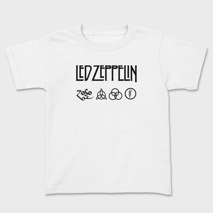 LED ZEPPELIN Logo Art, Tricou Copii