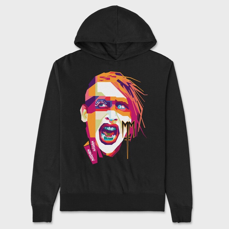 MARILYN MANSON, Hanorac Oversize Barbati (Unisex)