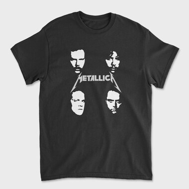 METALLICA Faces, Tricou Barbati (Unisex)