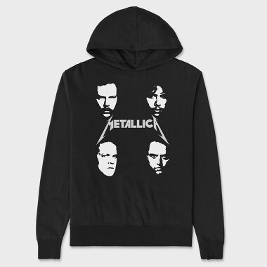 METALLICA Faces, Hanorac Oversize Barbati (Unisex)