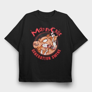 MOTLEY CRUE Generation Swine, Tricou Oversize Barbati (Unisex)