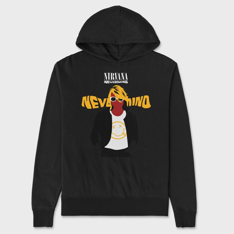 NIRVANA Cobain Nevermind, Hanorac Oversize Barbati (Unisex)
