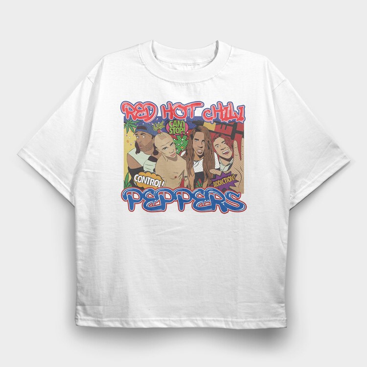 RHCP Art1, Tricou Oversize Barbati (Unisex)