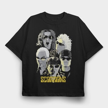 SCORPIONS, Tricou Oversize Barbati (Unisex)