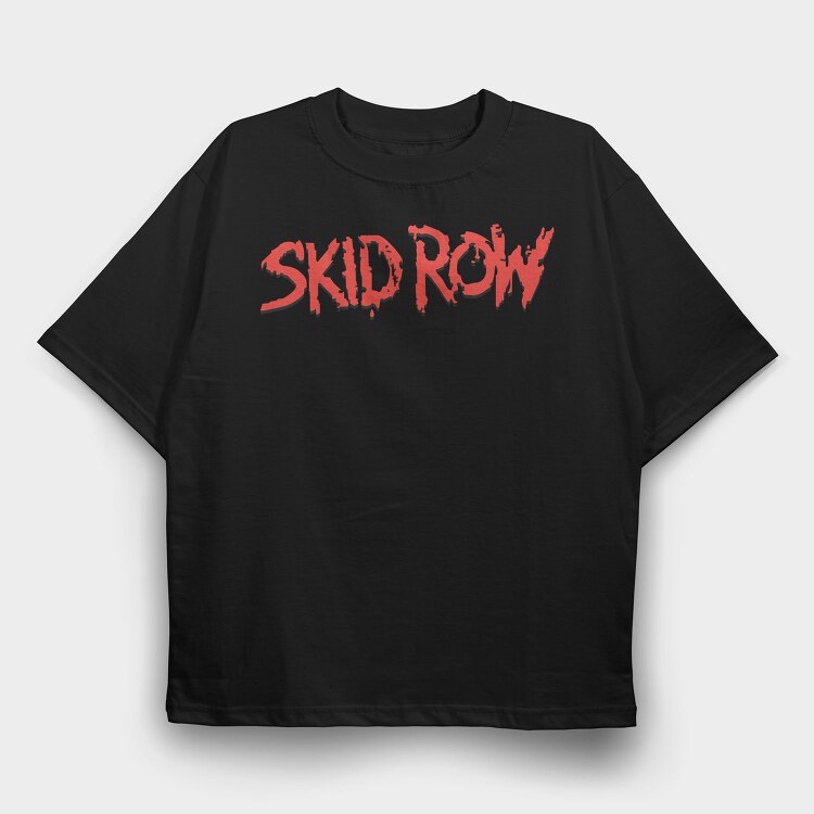 SKID ROW Band Name logo, Tricou Oversize Barbati (Unisex)