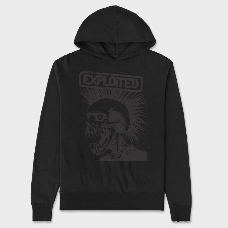 THE EXPLOITED B&W, Hanorac Oversize Barbati (Unisex)