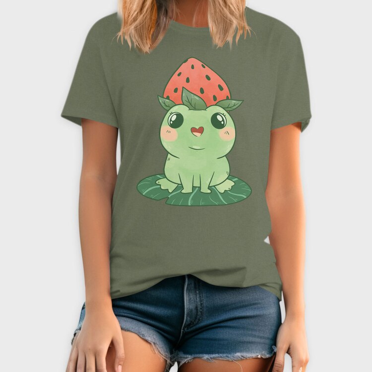 Frog Cute Strawberry, Tricou Barbati (Unisex)