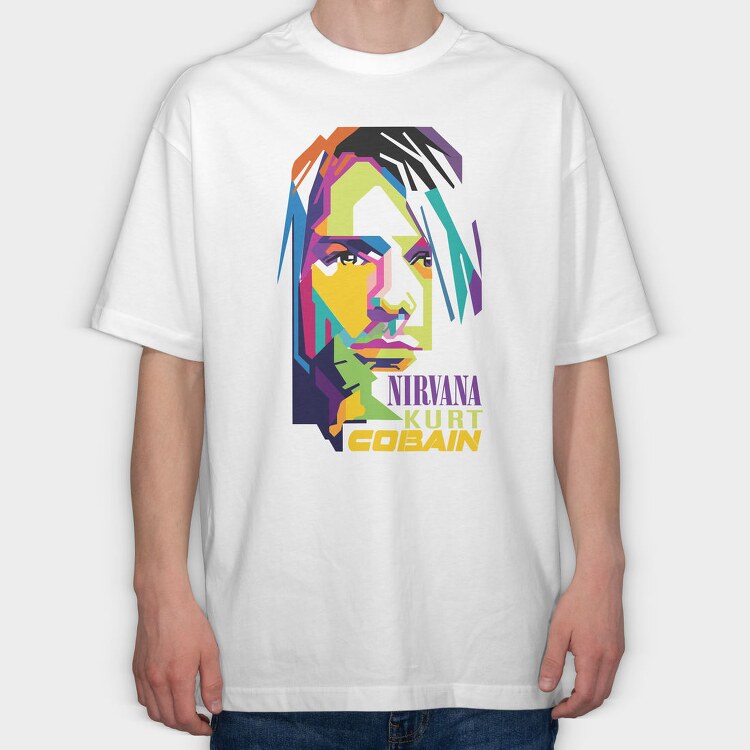 KURT COBAIN 1, Tricou Oversize Barbati (Unisex)