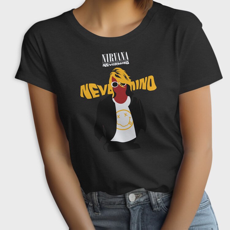 NIRVANA Cobain Nevermind, Tricou Femei