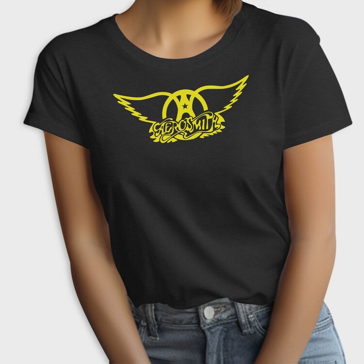 AEROSMITH Logo Name Art, Tricou Femei